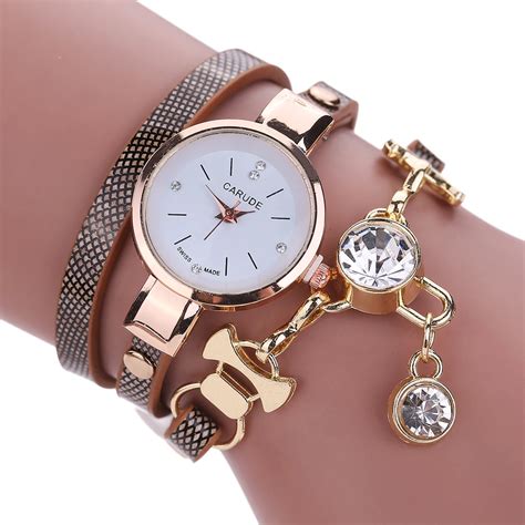 rhinestone bracelet dress wrist watch